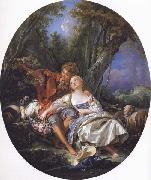 Francois Boucher Shepherd and Shepherdess oil painting